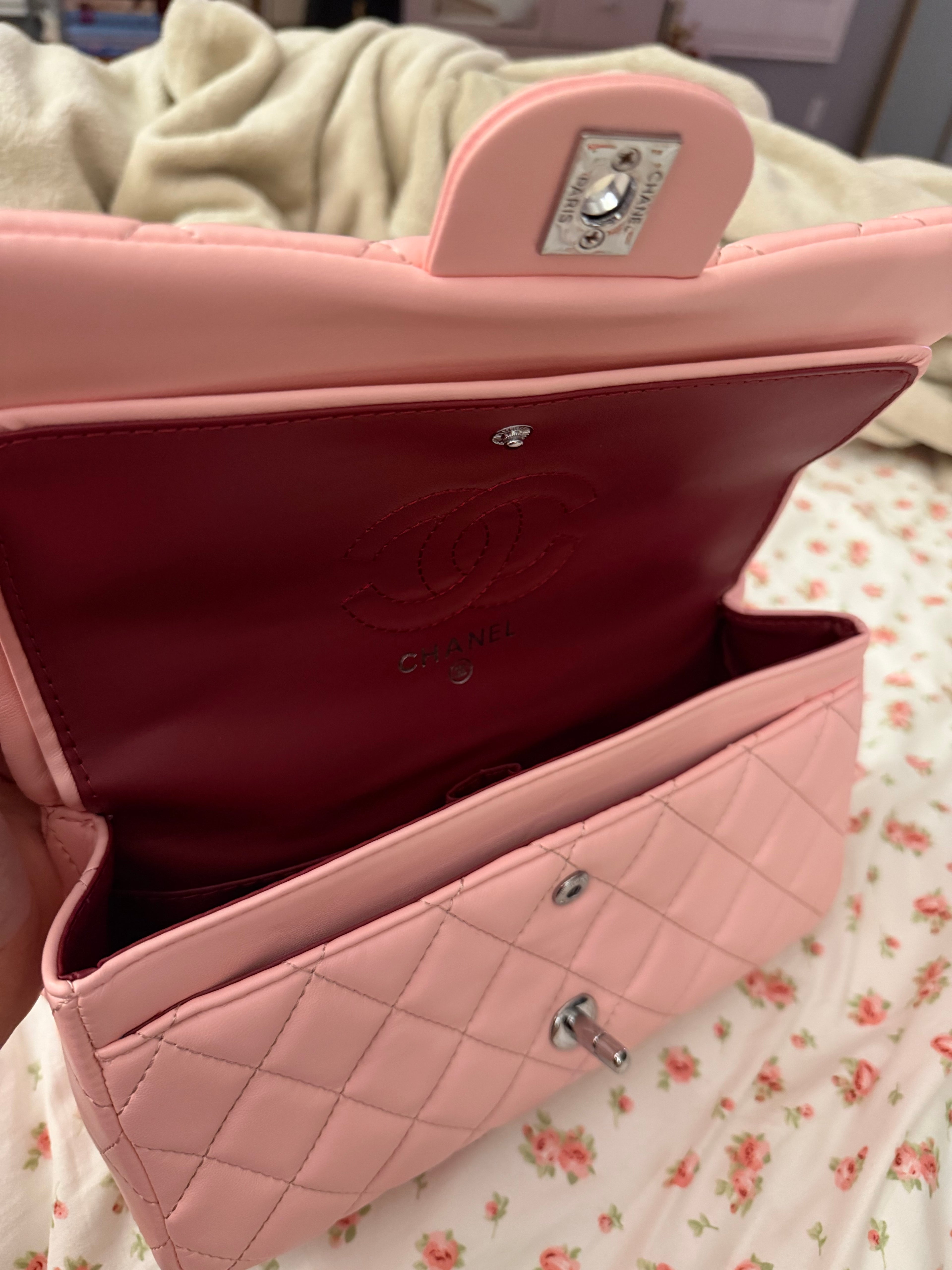 Pink Chanel Double Flap Purse