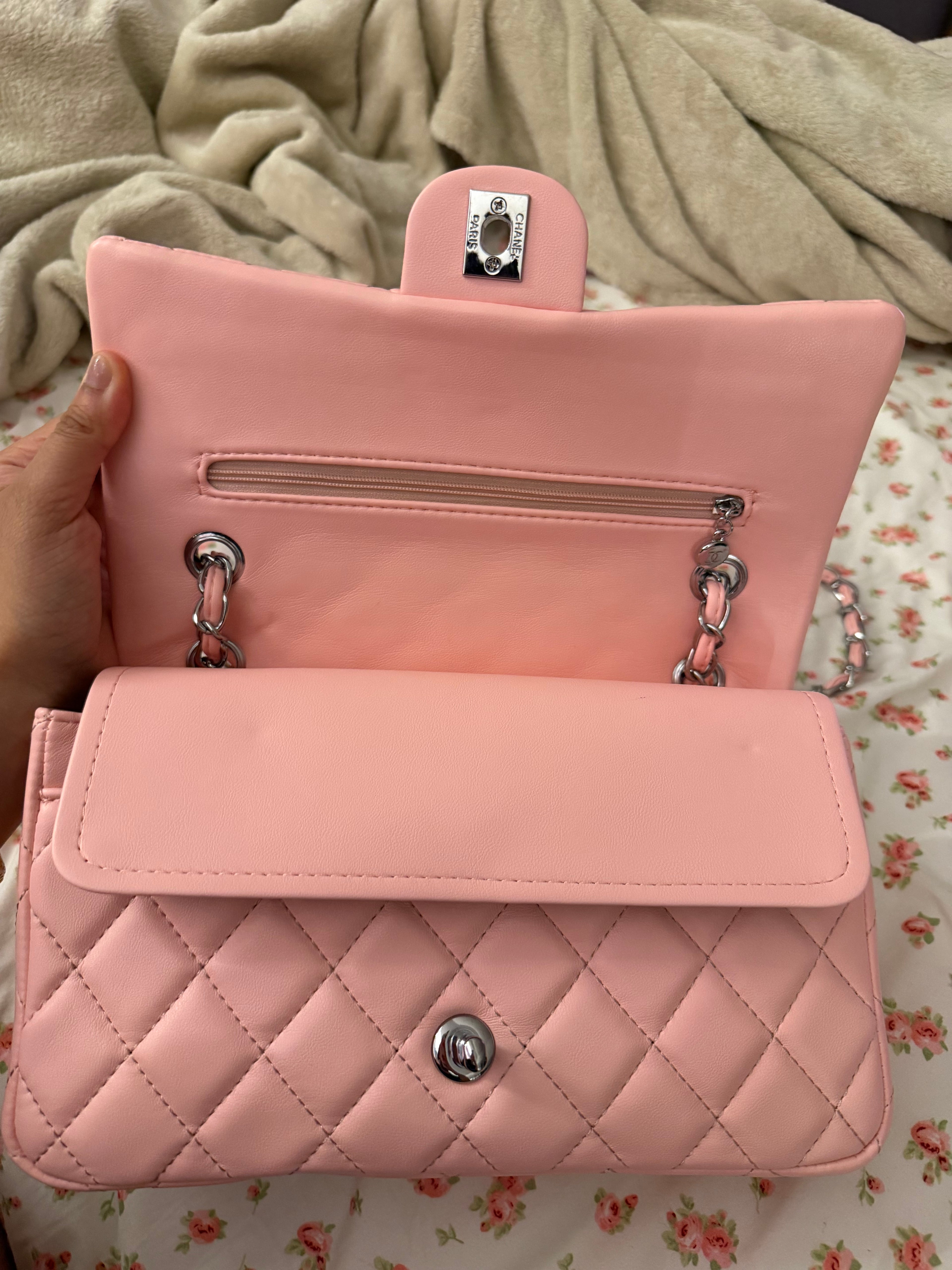 Pink Chanel Double Flap Purse