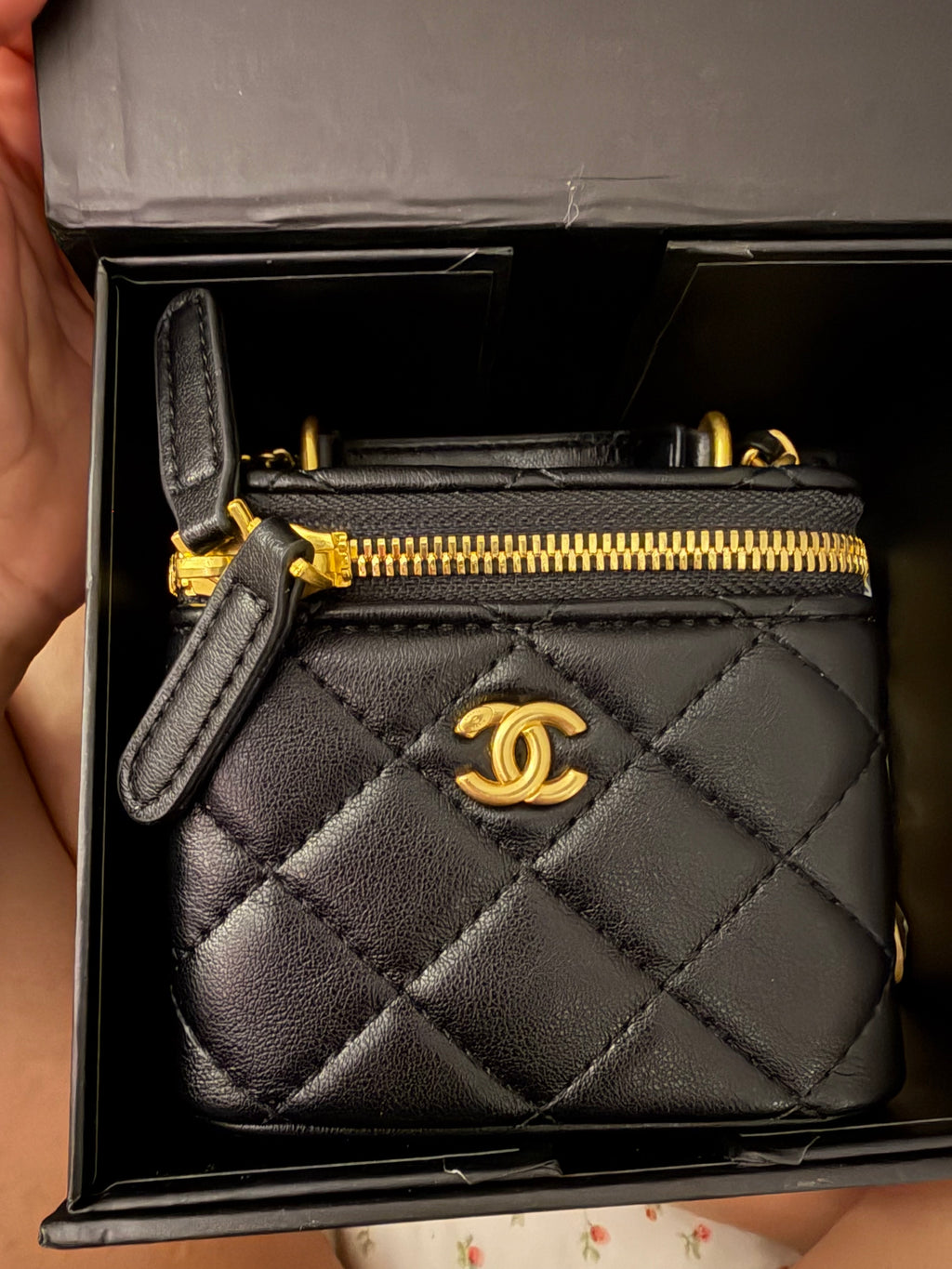 Black Chanel Mini Vanity Case