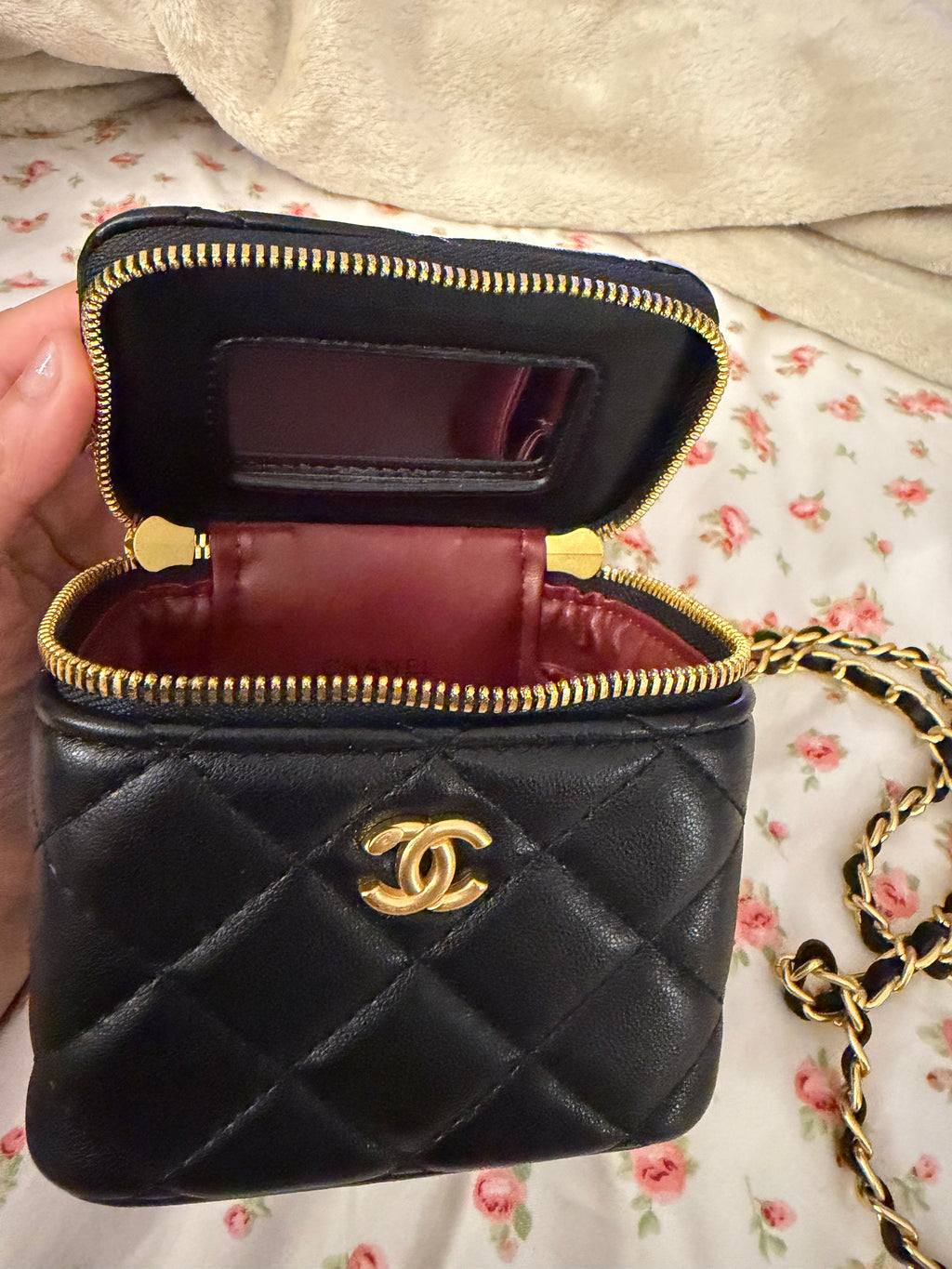 Black Chanel Mini Vanity Case