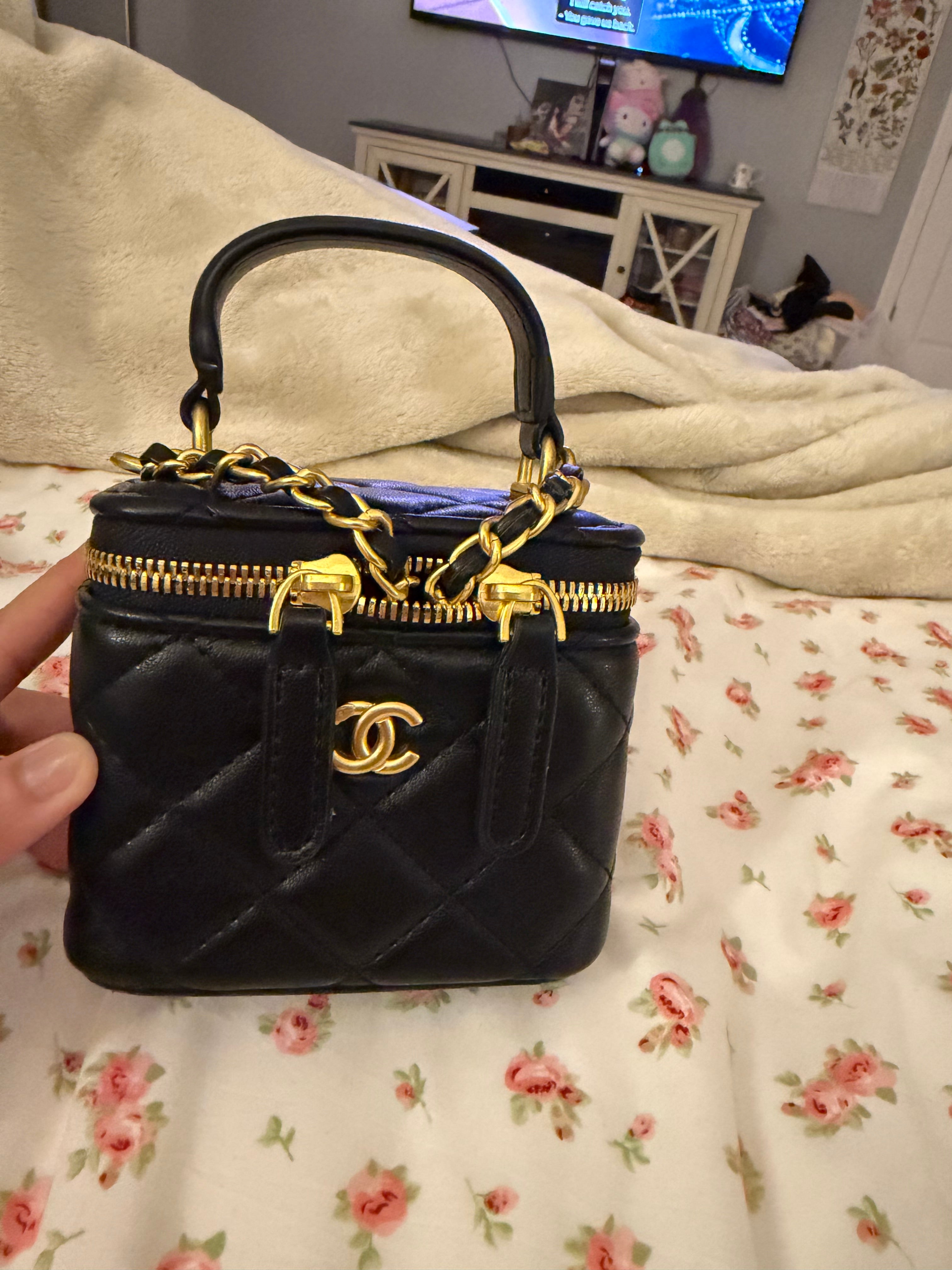 Black Chanel Mini Vanity Case