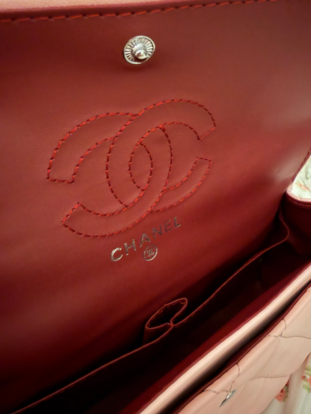 Pink Chanel Double Flap Purse