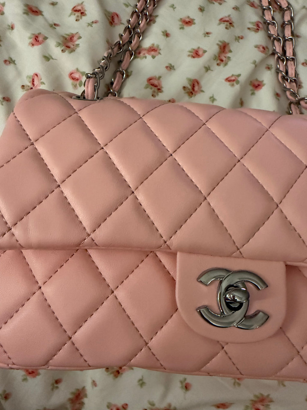 Pink Chanel Double Flap Purse