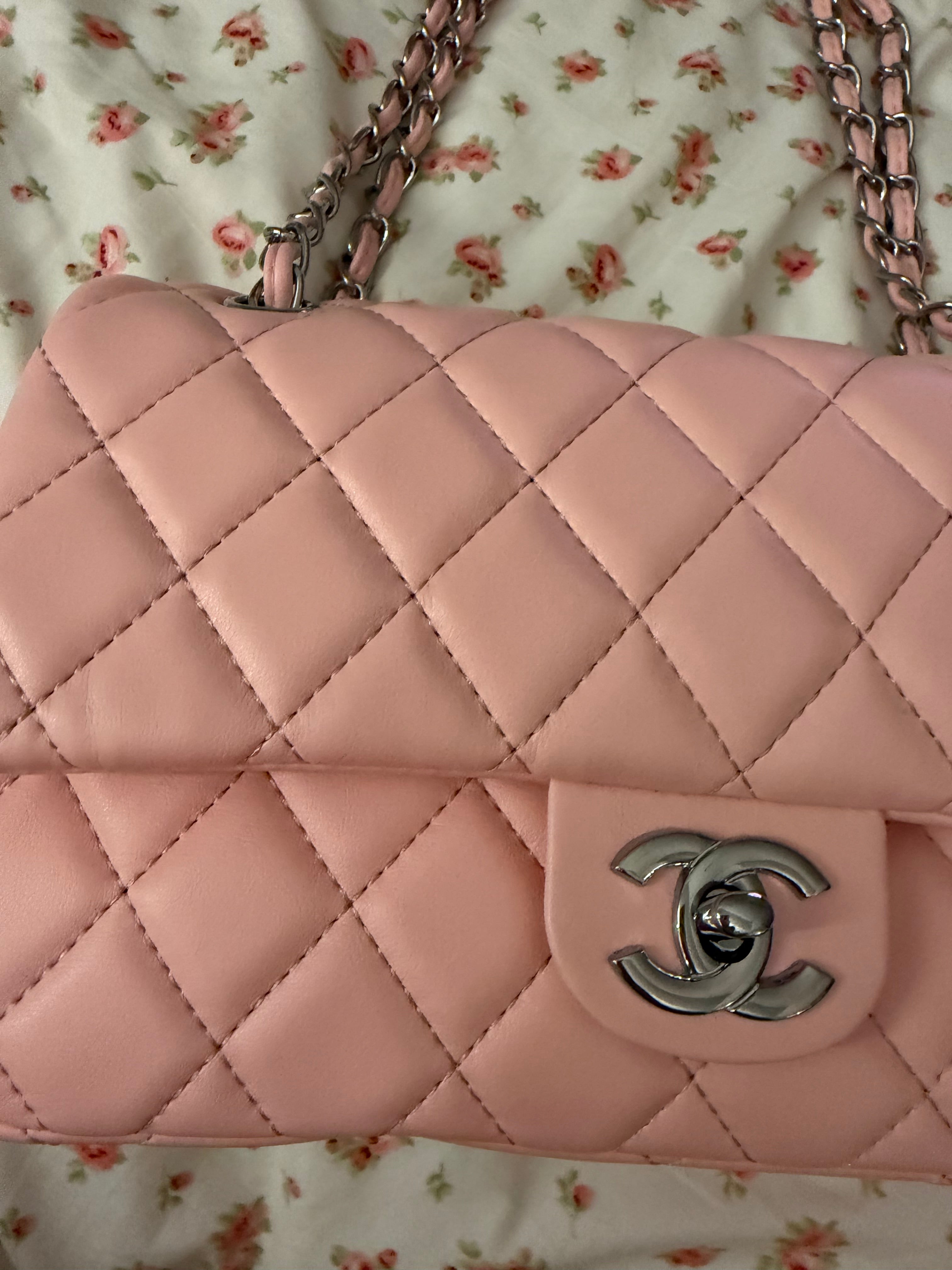 Pink Chanel Double Flap Purse