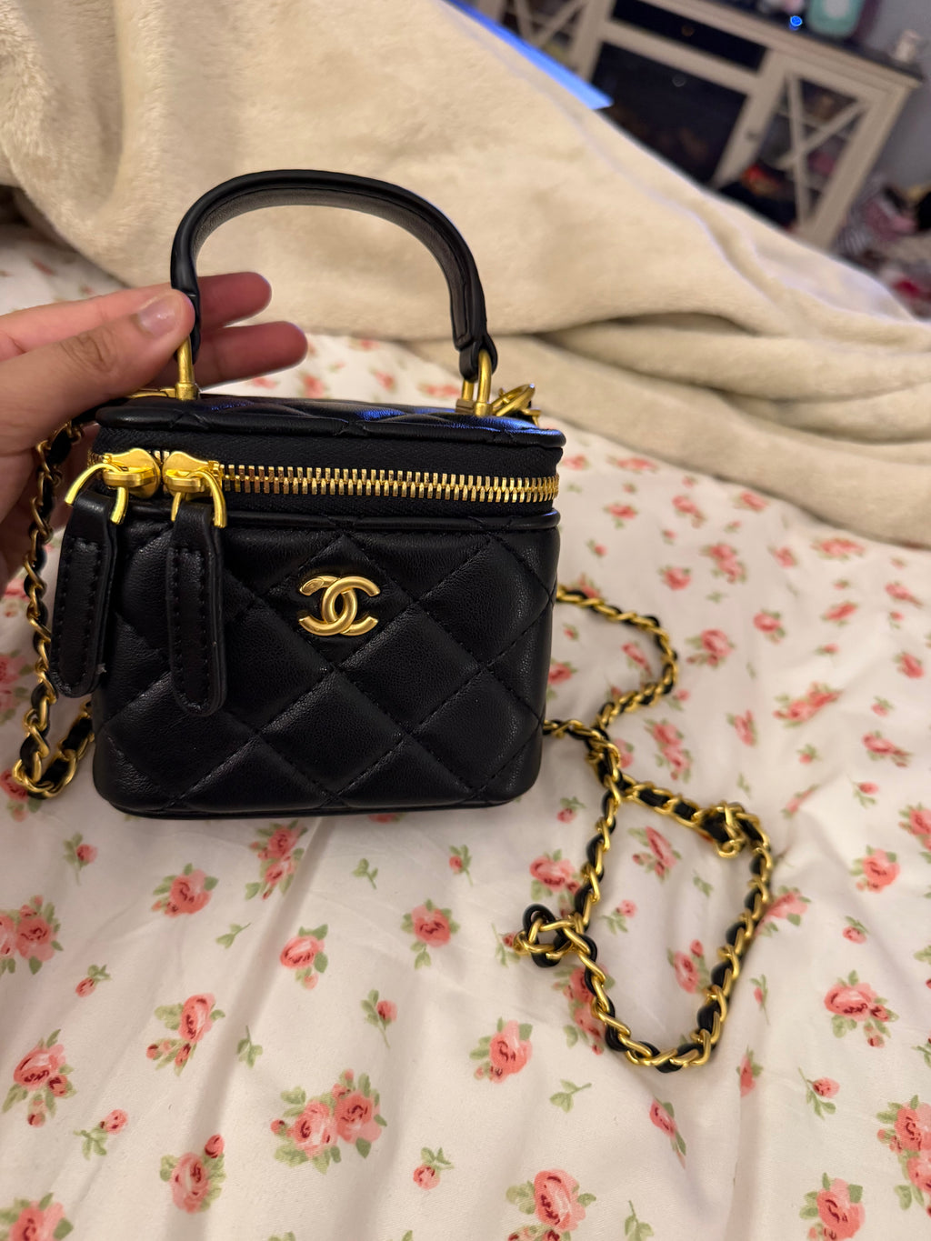 Black Chanel Mini Vanity Case