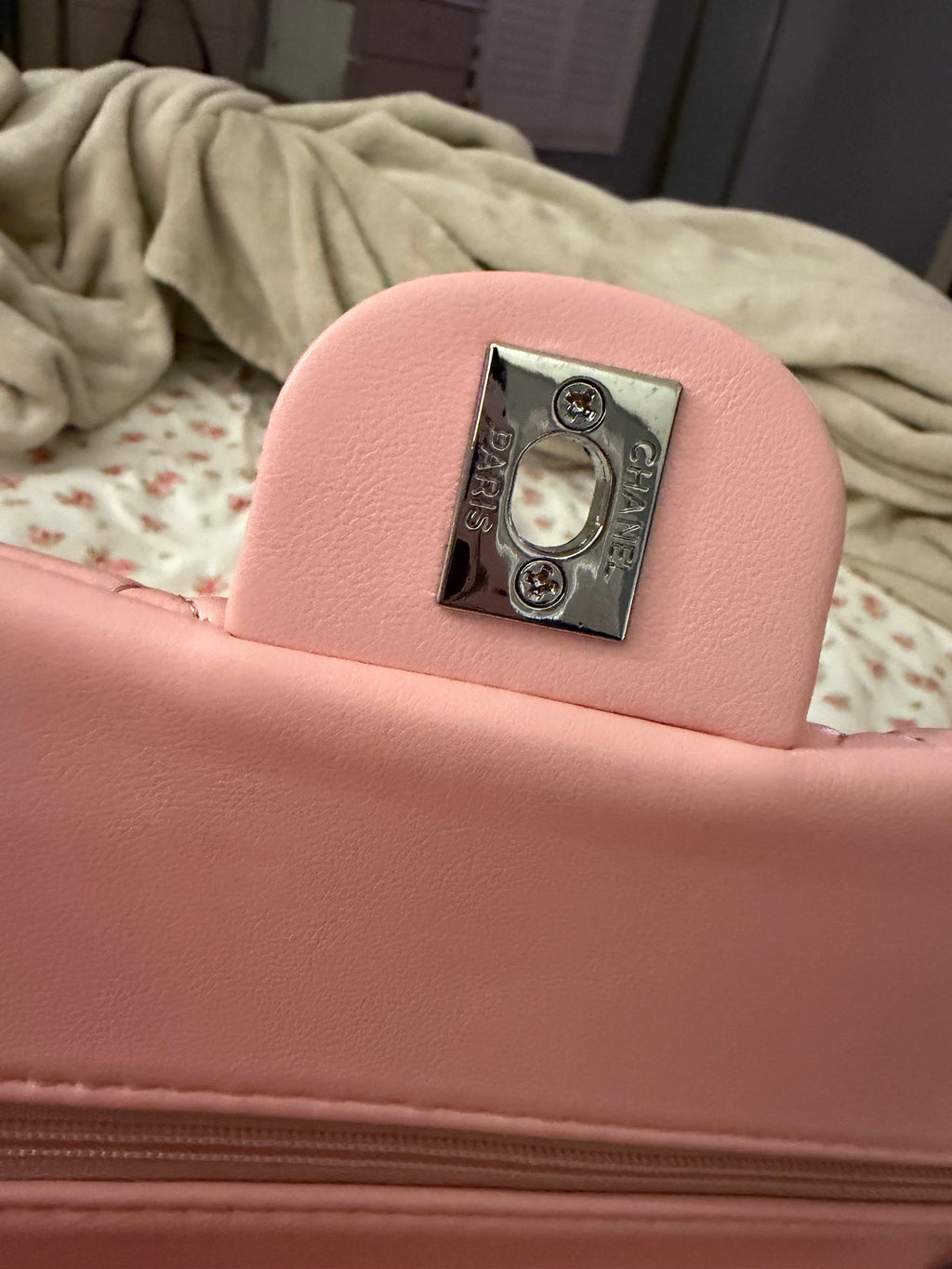Pink Chanel Double Flap Purse