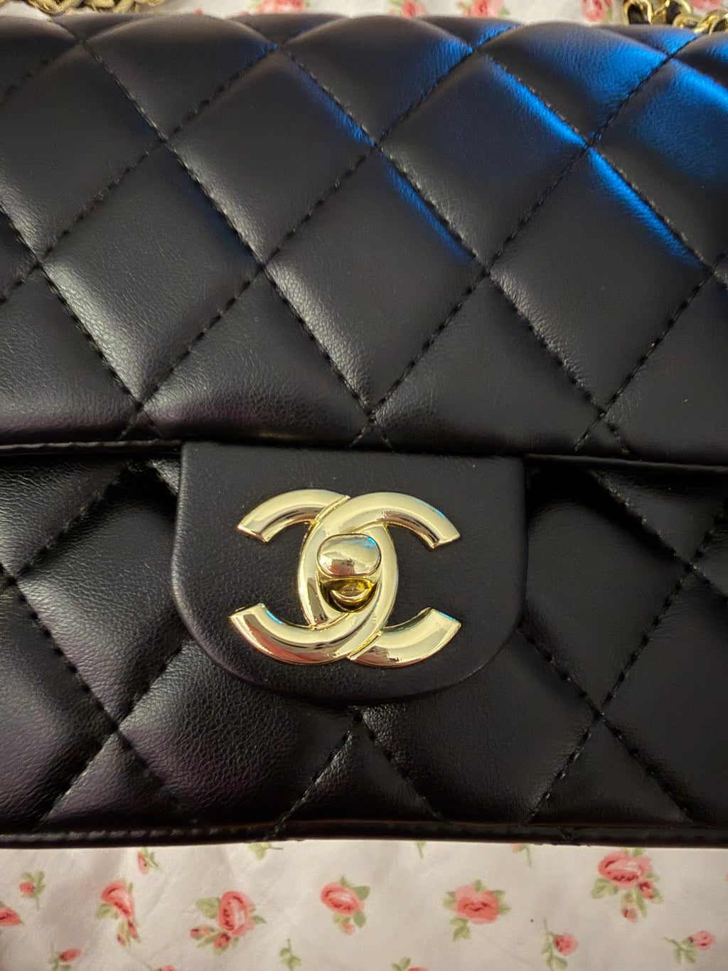 Black Chanel Double Flap Handbag