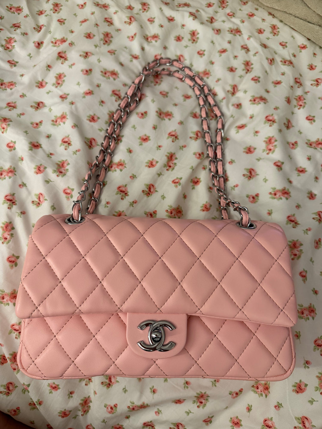 Pink Chanel Double Flap Purse