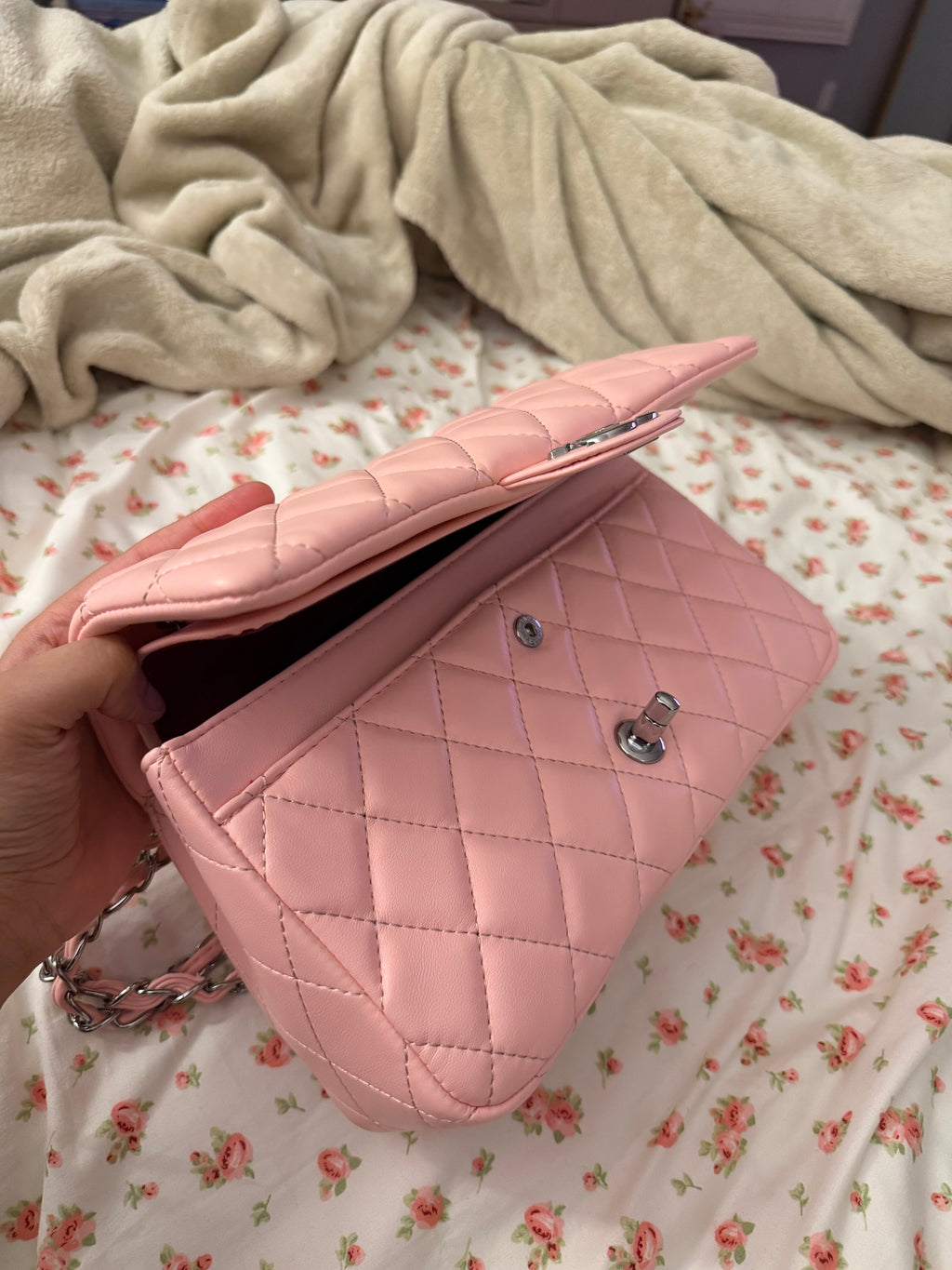 Pink Chanel Double Flap Purse