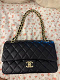 Black Chanel Double Flap Handbag