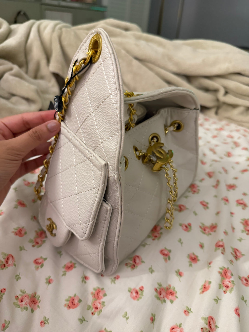White Chanel 25 Bag