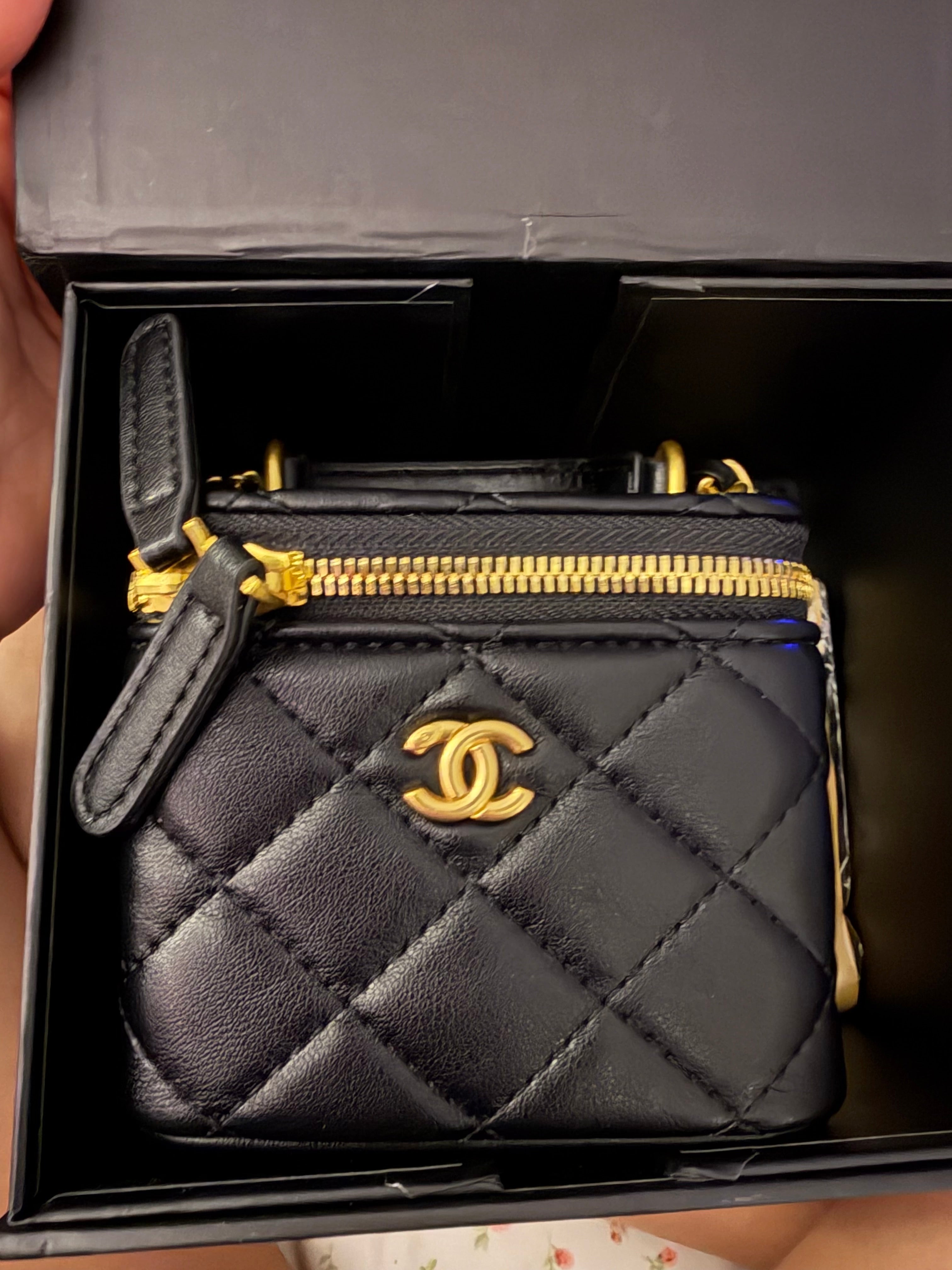 Black Chanel Mini Vanity Case