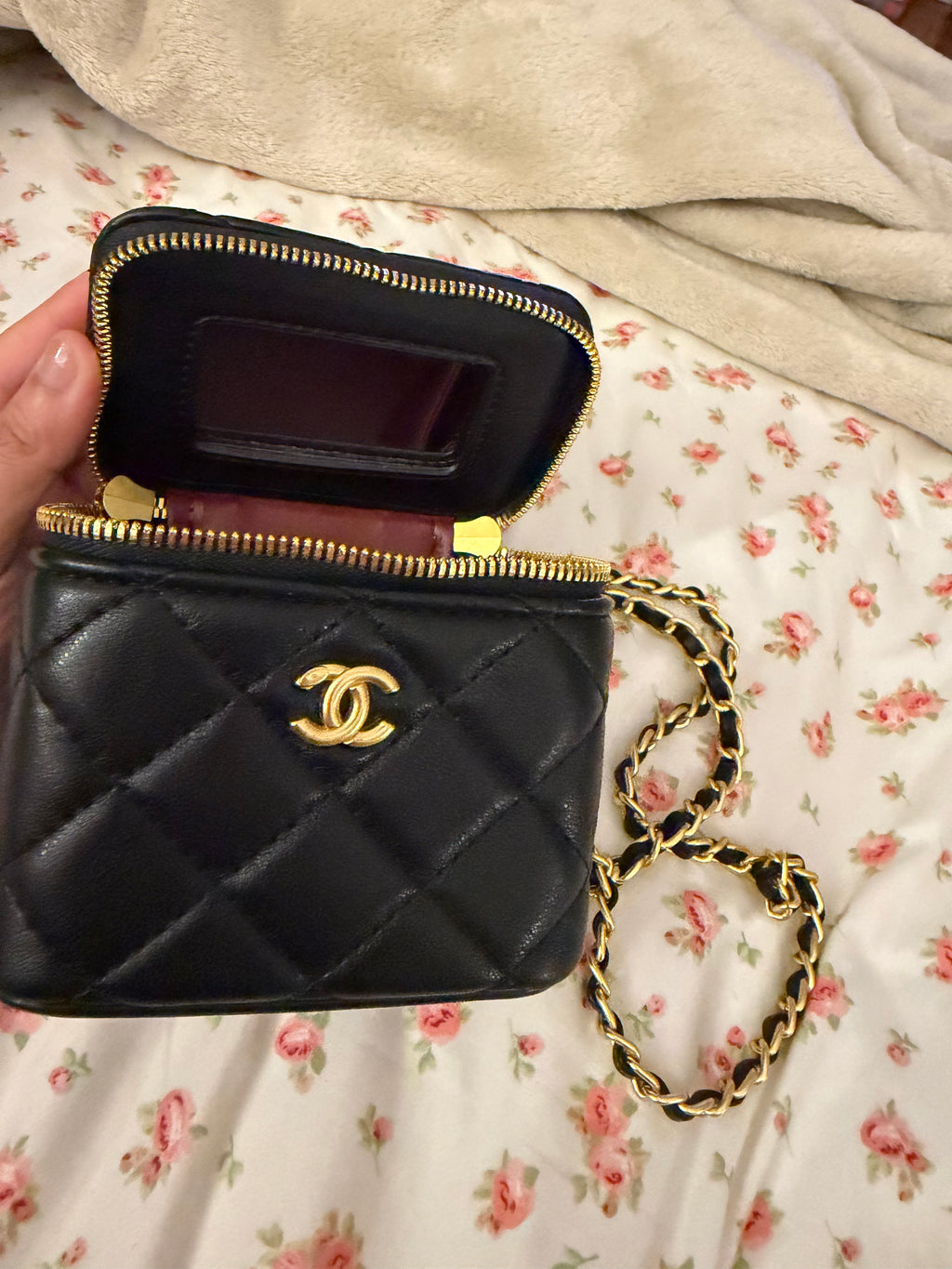 Black Chanel Mini Vanity Case
