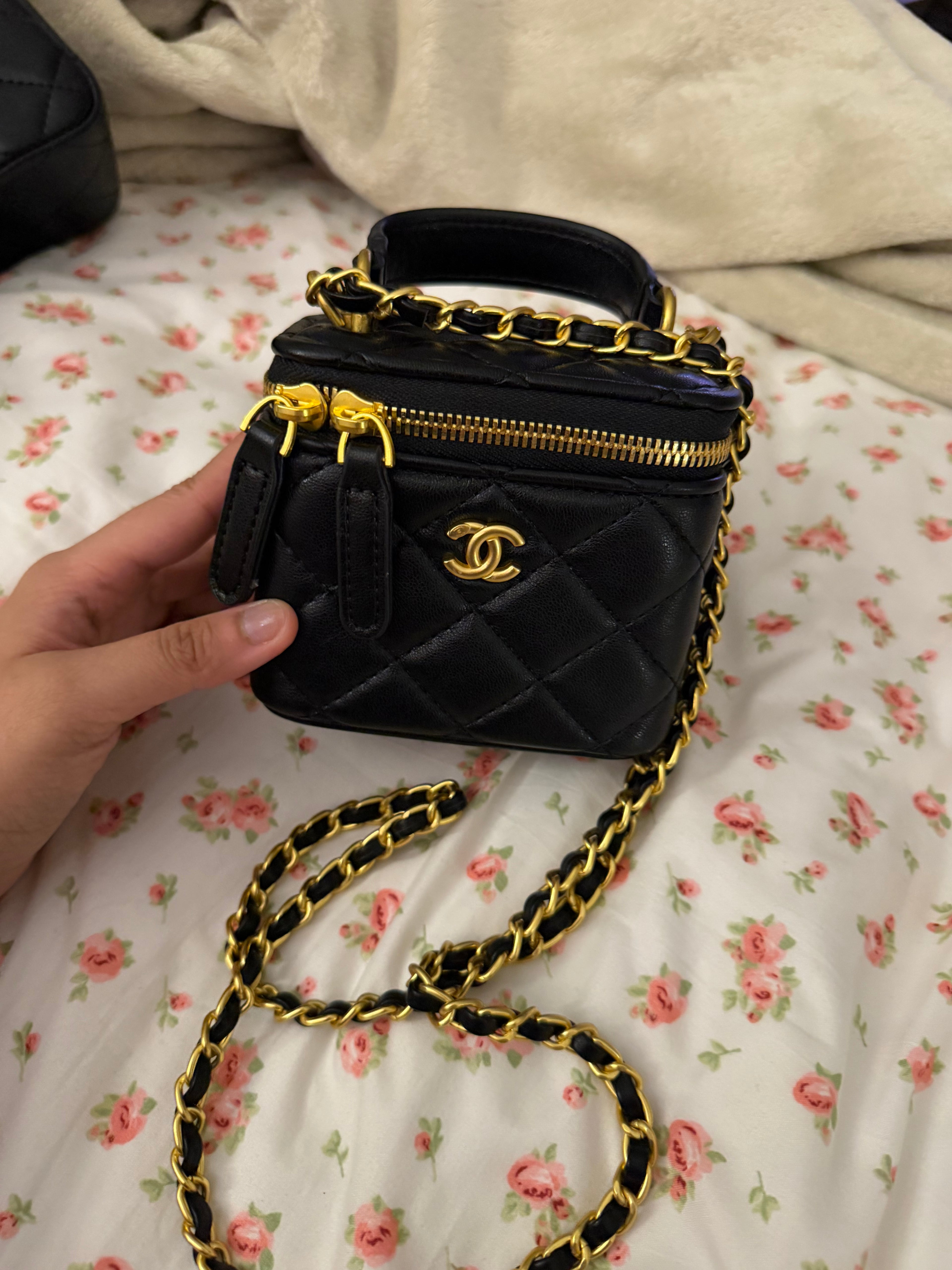 Black Chanel Mini Vanity Case