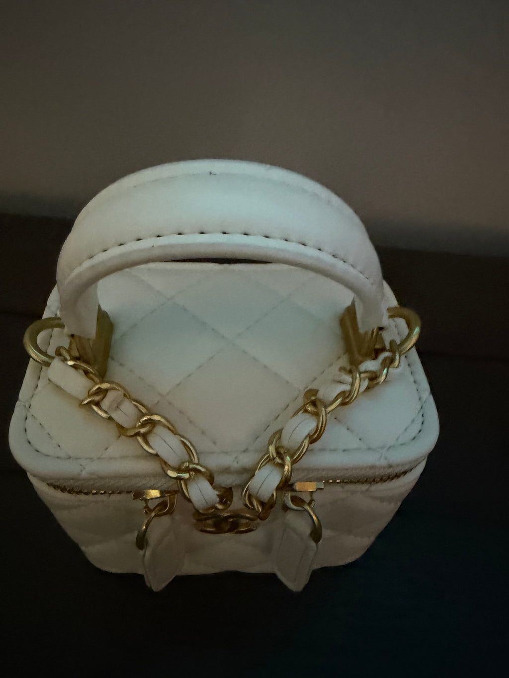 Chanel Vanity Mini White Purse