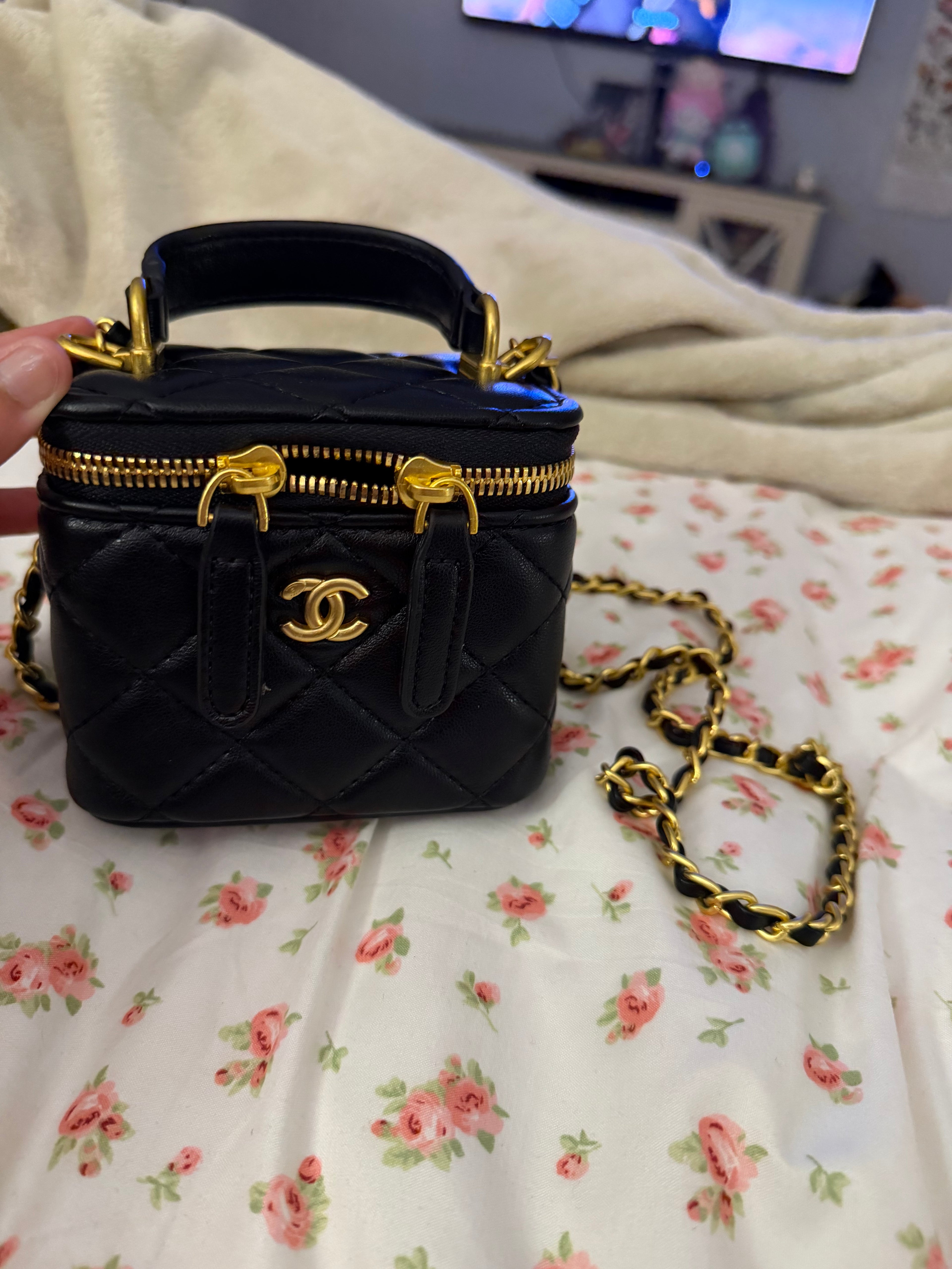 Black Chanel Mini Vanity Case