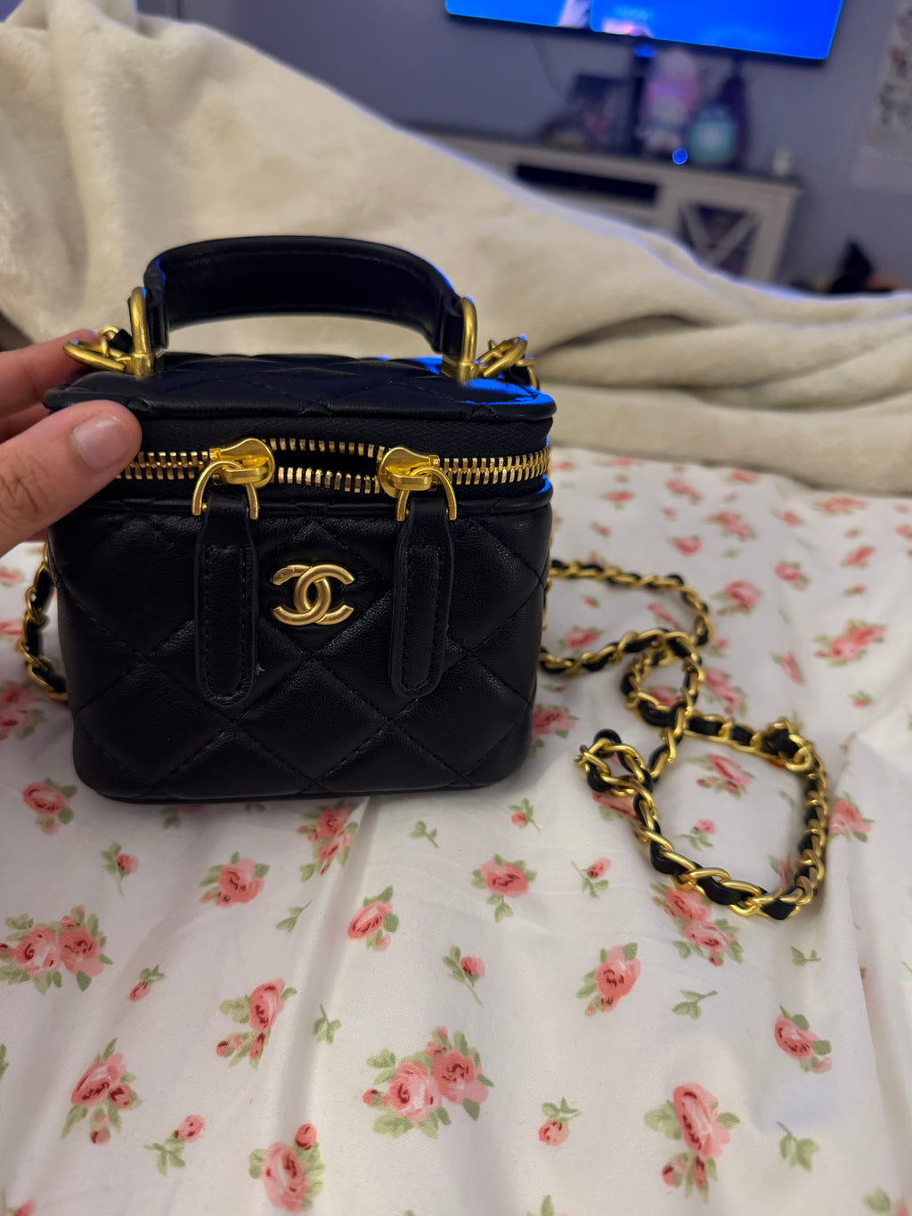 Black Chanel Mini Vanity Case