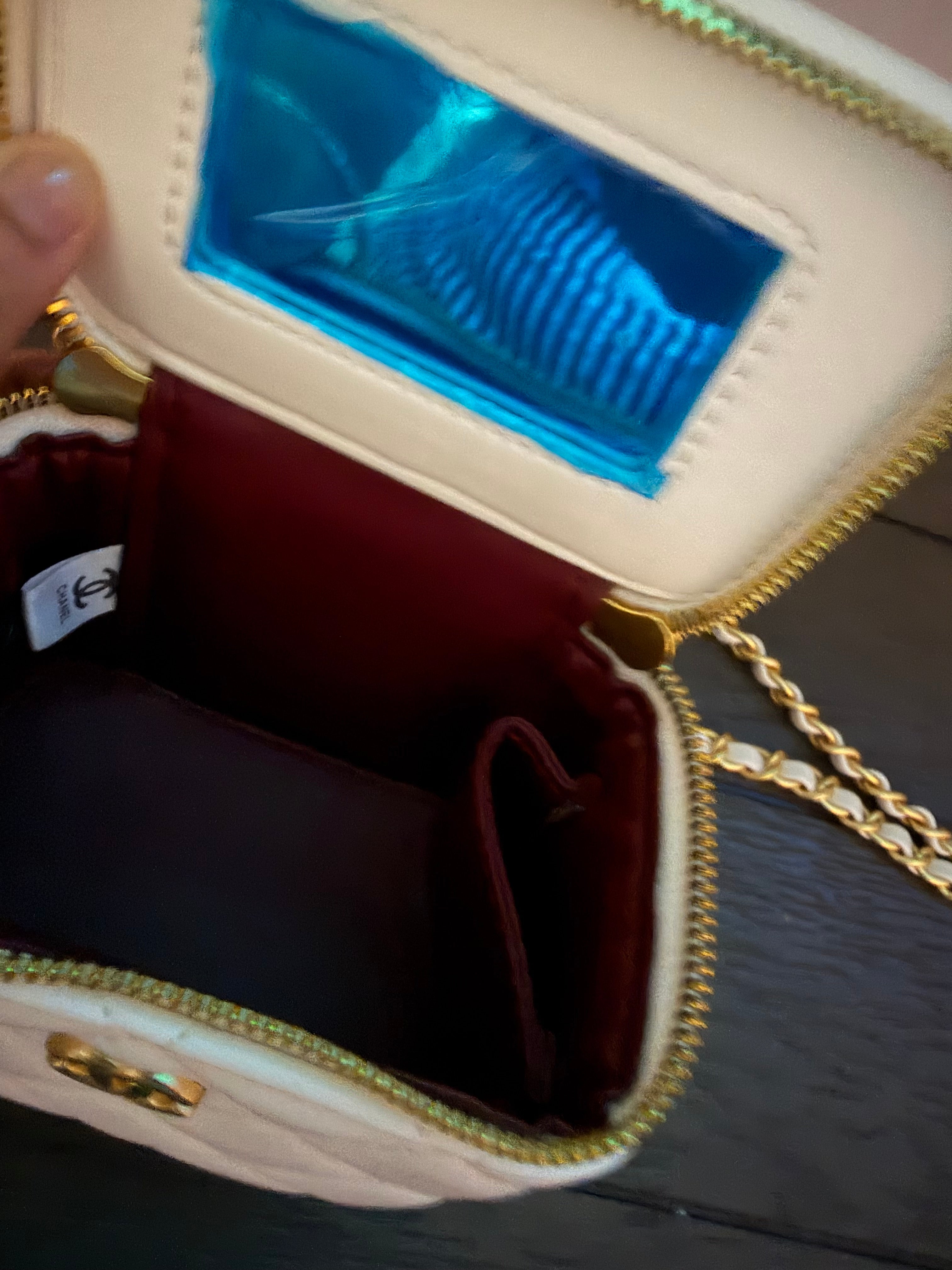 Chanel Vanity Mini White Purse