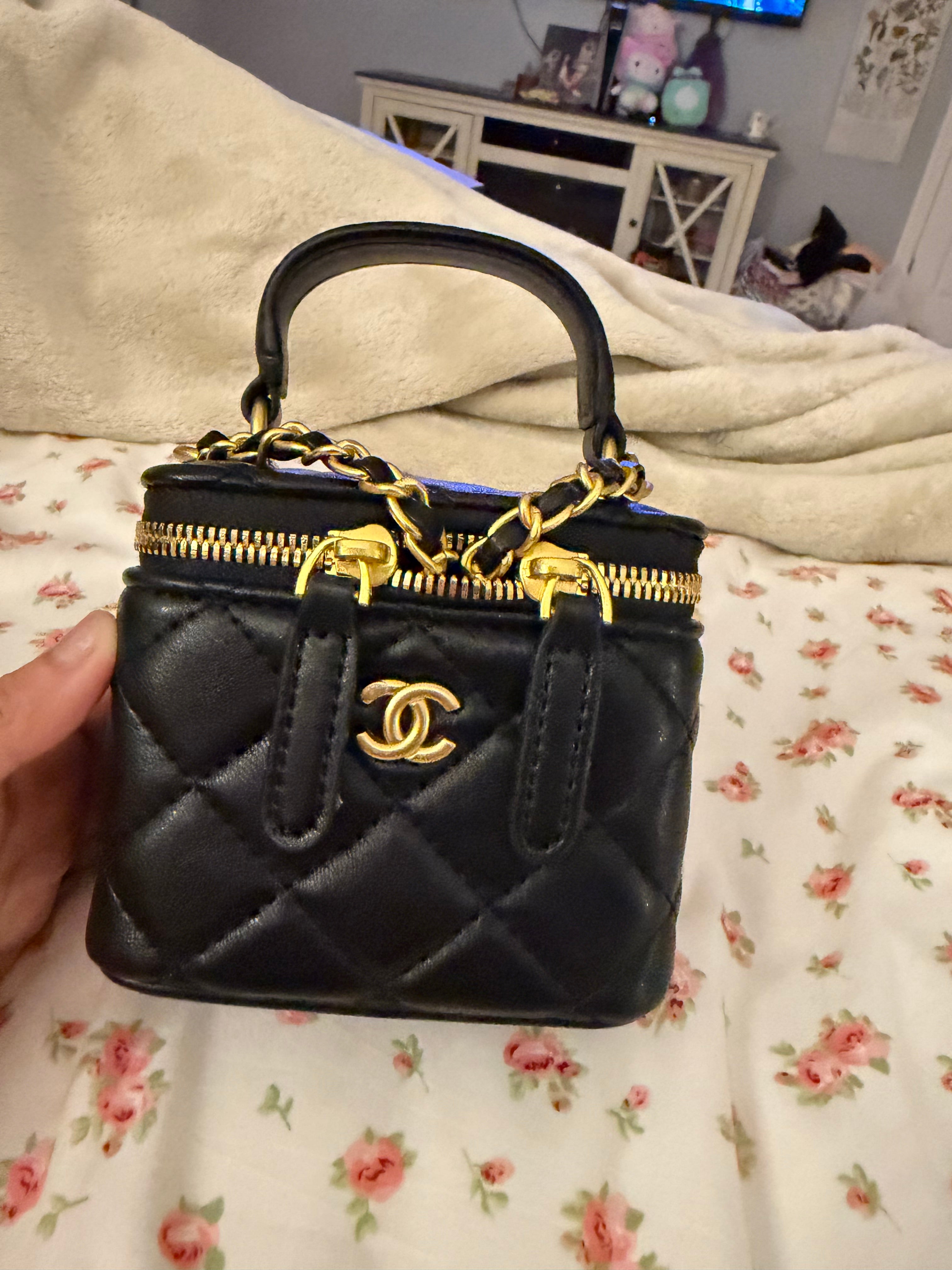 Black Chanel Mini Vanity Case