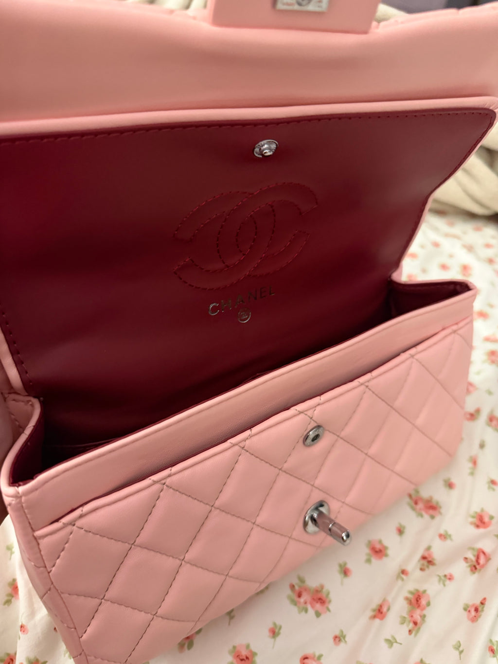 Pink Chanel Double Flap Purse