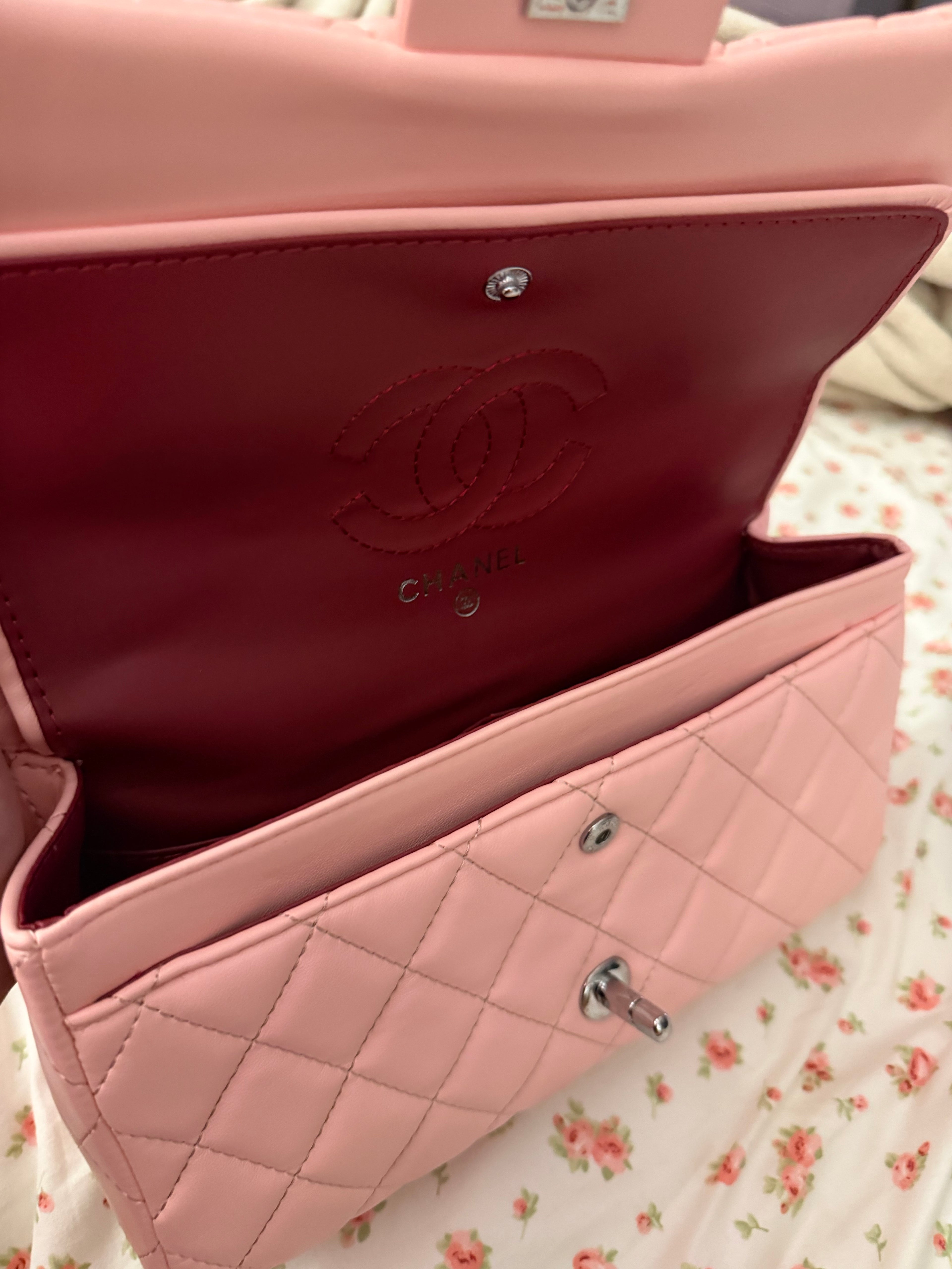 Pink Chanel Double Flap Purse