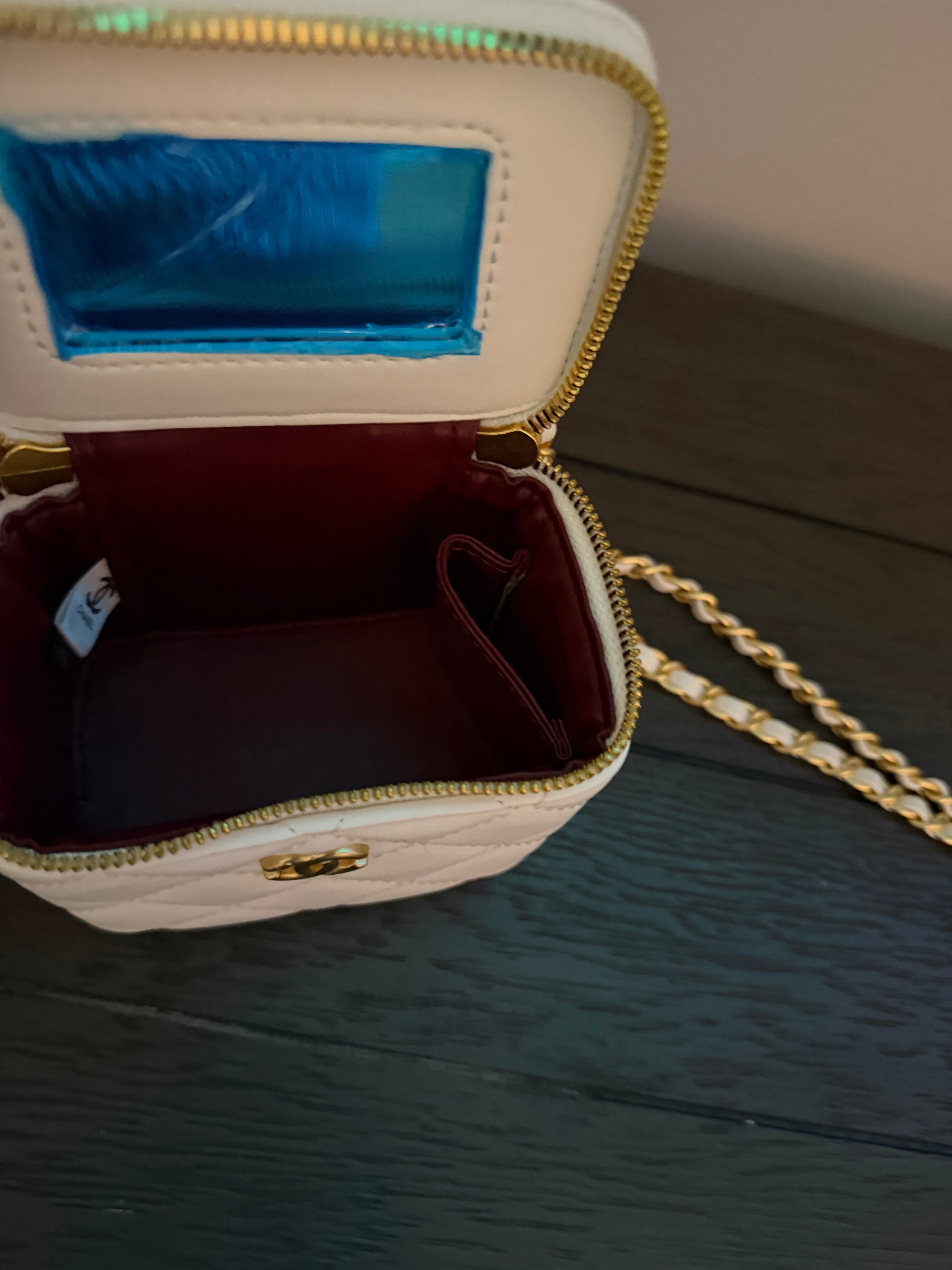 Chanel Vanity Mini White Purse
